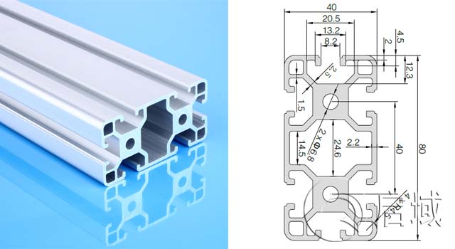 歐標(biāo)4080標(biāo)準(zhǔn)鋁型材